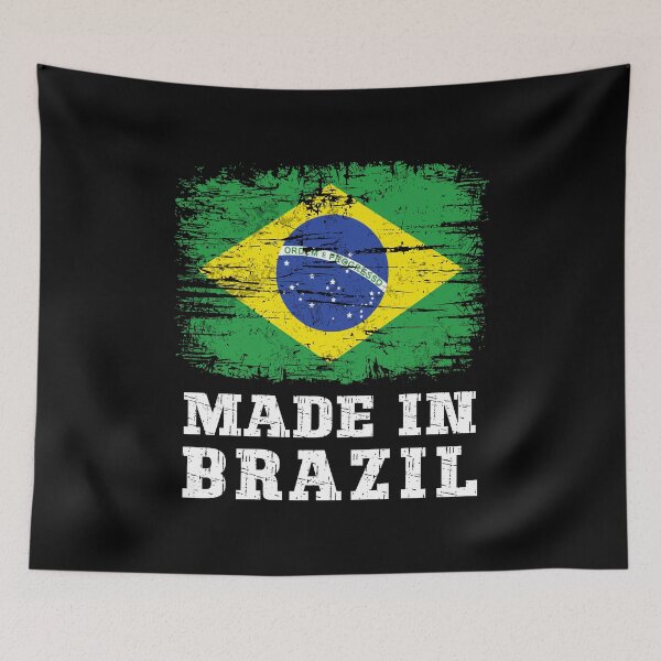 Item preview, Vintage Made in Brazil Distressed Brazilian Flag designed and sold by Dmetalx Art Apparel.