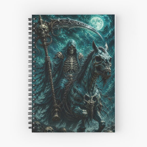 Item preview, Grim Reaper Death Rider on Undead Horse | Gothic Dark Fantasy Art designed and sold by DrakariArt.