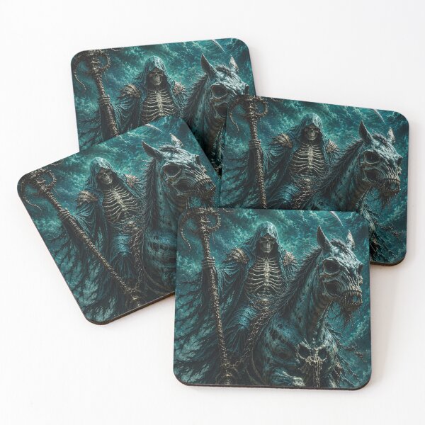 Item preview, Grim Reaper Death Rider on Undead Horse | Gothic Dark Fantasy Art designed and sold by DrakariArt.