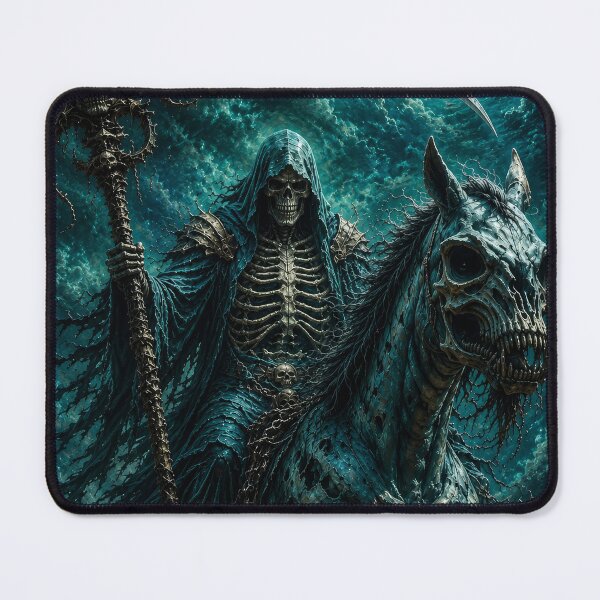 Item preview, Grim Reaper Death Rider on Undead Horse | Gothic Dark Fantasy Art designed and sold by DrakariArt.