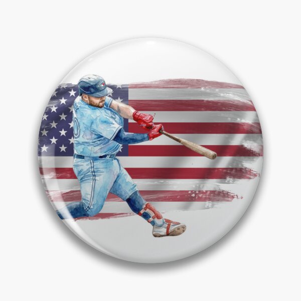 Item preview, American Baseball Spirit - Dynamic Watercolor Batter with Flag designed and sold by cucuzeus.