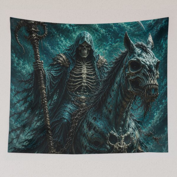 Item preview, Grim Reaper Death Rider on Undead Horse | Gothic Dark Fantasy Art designed and sold by DrakariArt.