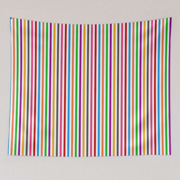 Item preview, Colorful Vertical Stripes Lines Pattern - White  designed and sold by PatternTitan.