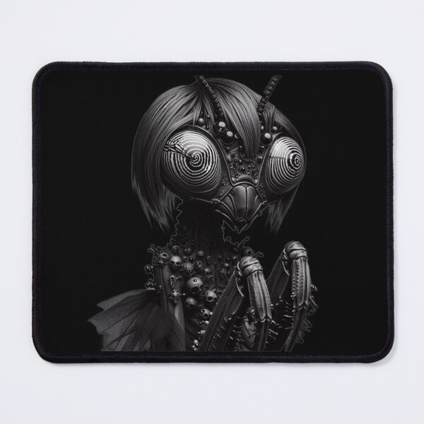 Item preview, Gothic Praying Mantis Insect Girl with Hypnotic Spiral Eyes designed and sold by LujziWorld.