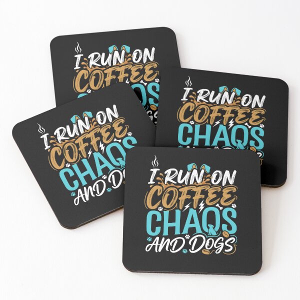 Item preview, I Run On Coffee, Chaos And Dogs Dog Dad Lifestyle Coffee designed and sold by Redgiant87x.