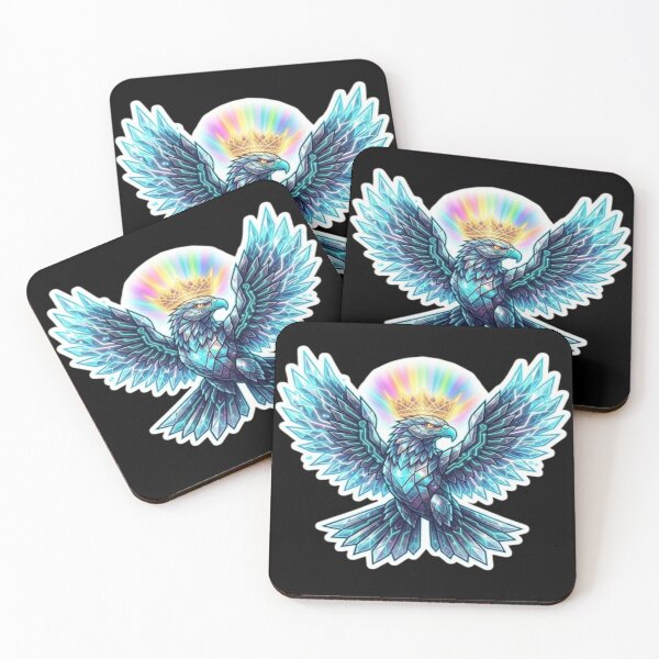 Item preview, Majestic Eagle with Crystalline Wings Illustration designed and sold by DailySparks.