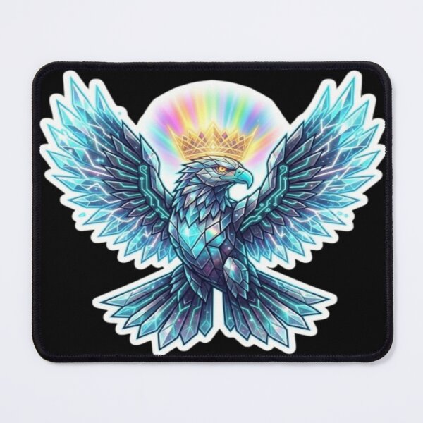 Item preview, Majestic Eagle with Crystalline Wings Illustration designed and sold by DailySparks.