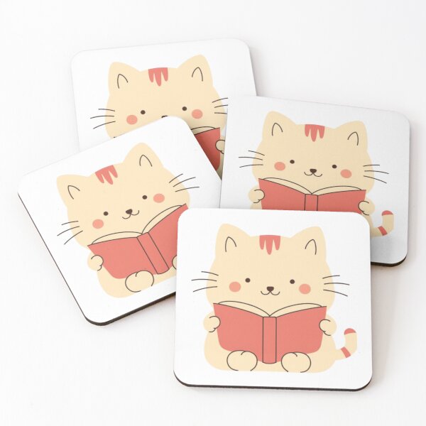 Item preview, Cute cat reading a book designed and sold by LstpStudio-Art.