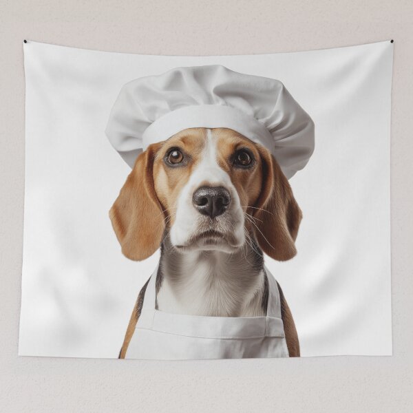 Item preview, Funny Beagle Dog Chef Realistic Animal Cooking Humor Art designed and sold by LazyOwlStore.