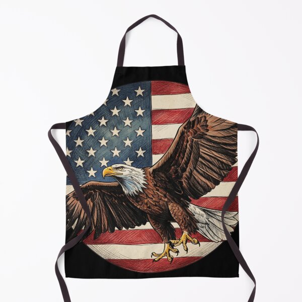 Item preview, Majestic Flying Bald Eagle & Vintage US Flag Circle designed and sold by ElNiro.