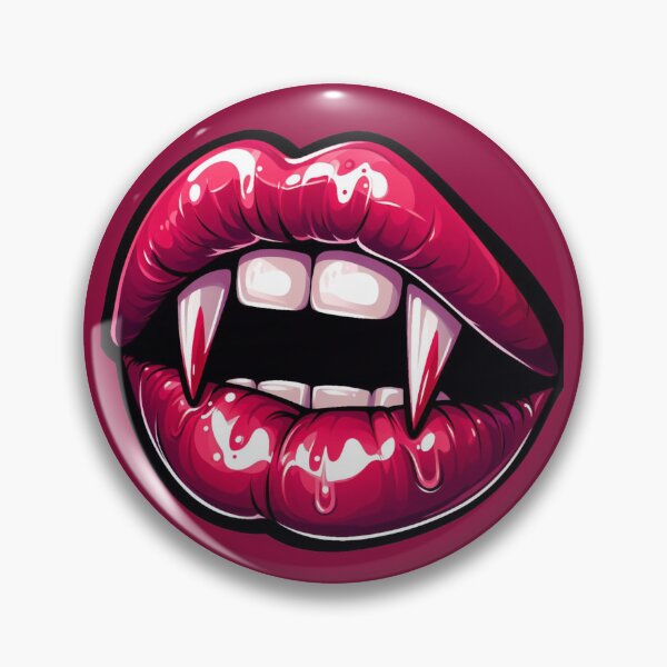 Item preview, Pink Vampire Lips with Fangs designed and sold by NerdiPop.