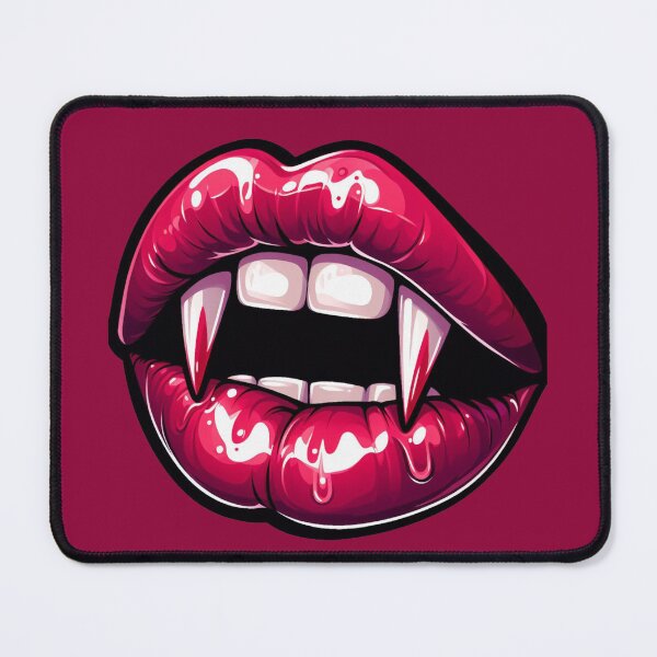 Item preview, Pink Vampire Lips with Fangs designed and sold by NerdiPop.