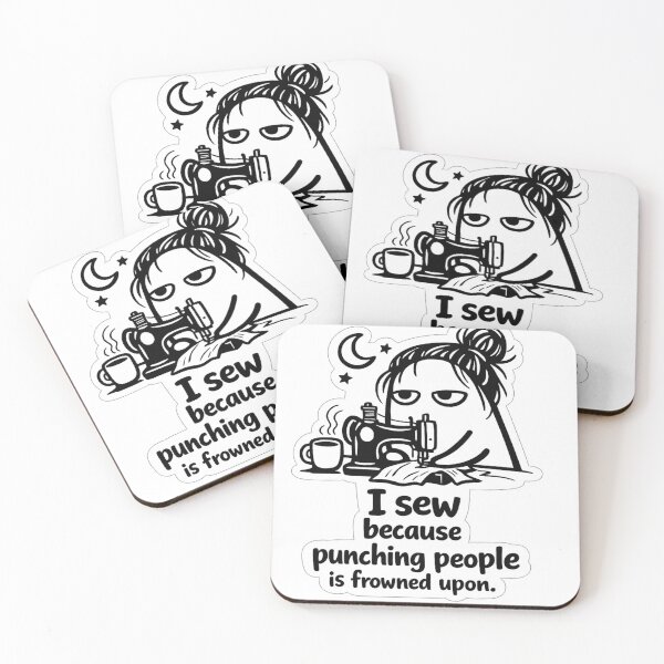 Item preview, Midnight Seamstress - Funny Sewing Sticker | Flork Style Sewing Machine Design designed and sold by EverStitchStudio ★★★★★.