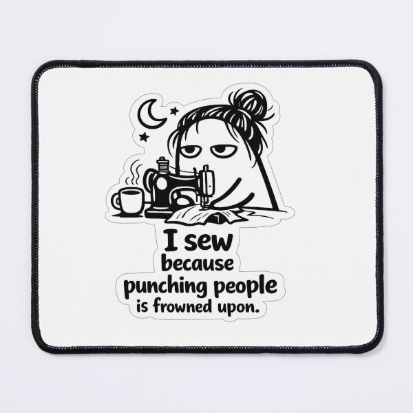 Item preview, Midnight Seamstress - Funny Sewing Sticker | Flork Style Sewing Machine Design designed and sold by EverStitchStudio ★★★★★.
