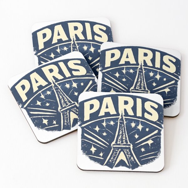 Item preview, Paris Eiffel Tower Starry Night Vintage Badge designed and sold by PACS0011.