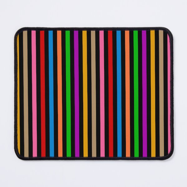 Item preview, Colorful Vertical Stripes Lines Pattern - Black designed and sold by PatternTitan.