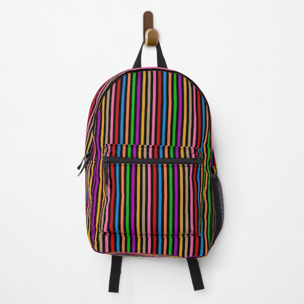 Item preview, Colorful Vertical Stripes Lines Pattern - Black  designed and sold by PatternTitan.
