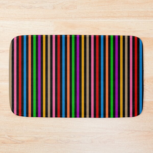 Item preview, Colorful Vertical Stripes Lines Pattern - Black  designed and sold by PatternTitan.