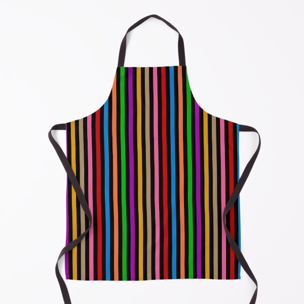 Item preview, Colorful Vertical Stripes Lines Pattern - Black designed and sold by PatternTitan.