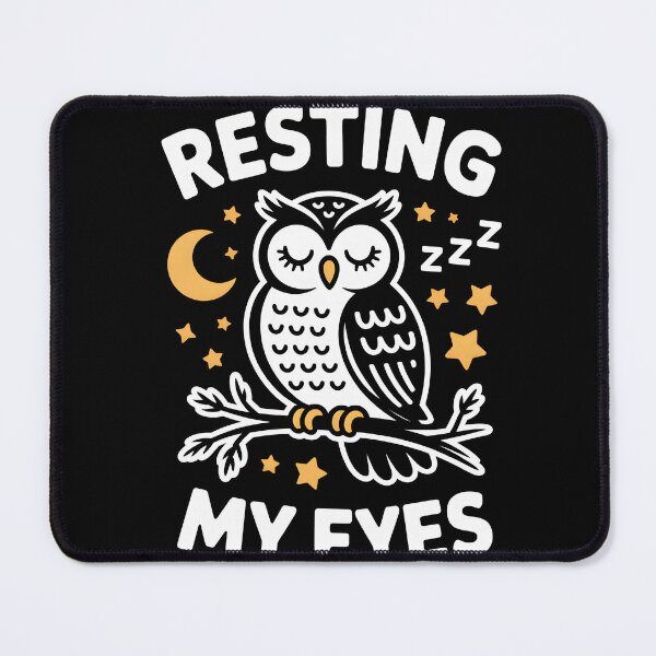 Item preview, Resting My Eyes Sleepy Owl Nap designed and sold by MooonTees.