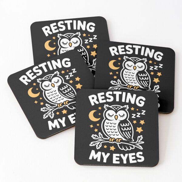 Item preview, Resting My Eyes Sleepy Owl Nap designed and sold by MooonTees.