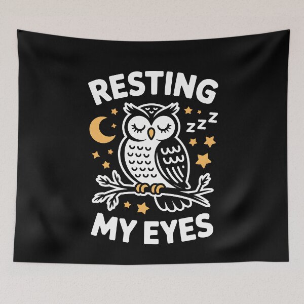 Item preview, Resting My Eyes Sleepy Owl Nap designed and sold by MooonTees.