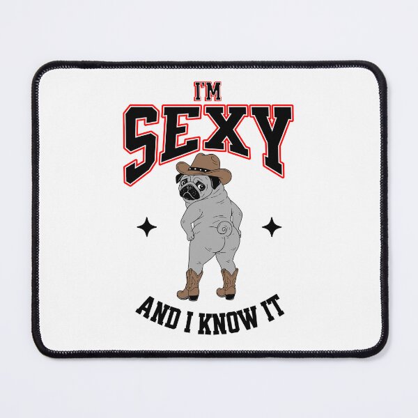 Item preview, Funny Cowboy Pug I'm Sexy And I Know It – Western Dog Lover Gift designed and sold by 3T3rnalArts.