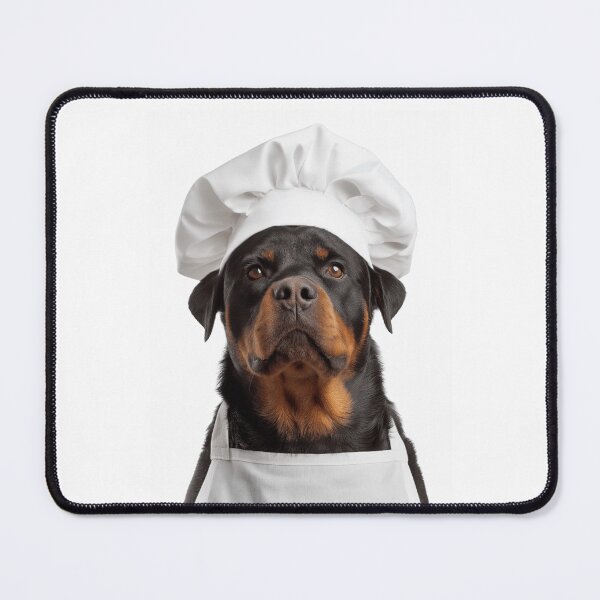 Item preview, Funny Rottweiler Dog Chef Realistic Animal Cooking Humor Art designed and sold by LazyOwlStore.