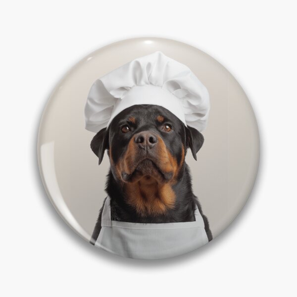 Item preview, Funny Rottweiler Dog Chef Realistic Animal Cooking Humor Art designed and sold by LazyOwlStore.