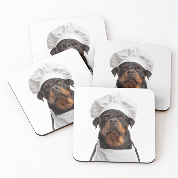 Item preview, Funny Rottweiler Dog Chef Realistic Animal Cooking Humor Art designed and sold by LazyOwlStore.
