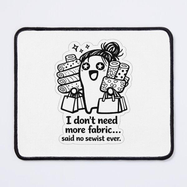 Item preview, Fabric Addict – Funny Sewing Quote Flork Style Fabric Lover Design designed and sold by EverStitchStudio ★★★★★.