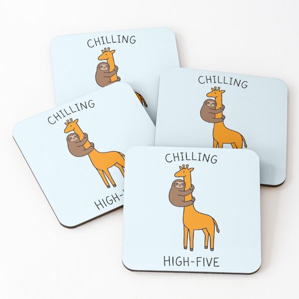 Item preview, Chilling High Five Sloth and Giraffe designed and sold by Amir Faysal.