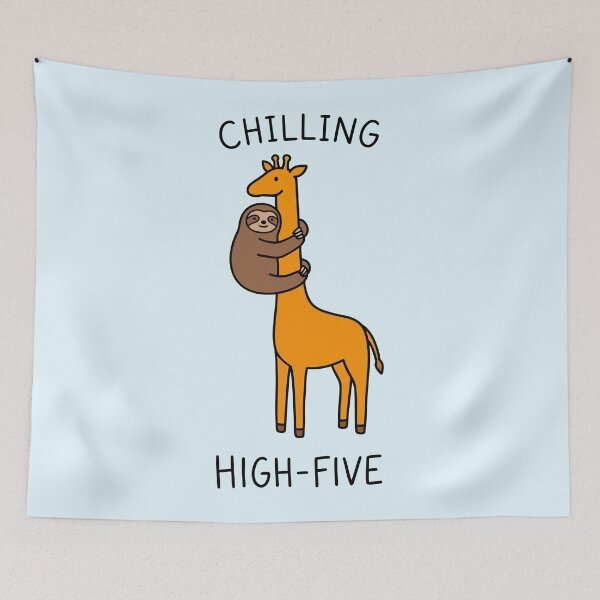Item preview, Chilling High Five Sloth and Giraffe designed and sold by Amir Faysal.
