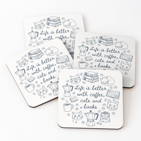 Item preview, Coffee Cats And Books designed and sold by Beanster-nl.