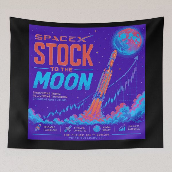 Item preview, SpaceX IPO Speculation Stock Market Design designed and sold by TEEJAMBOREE.