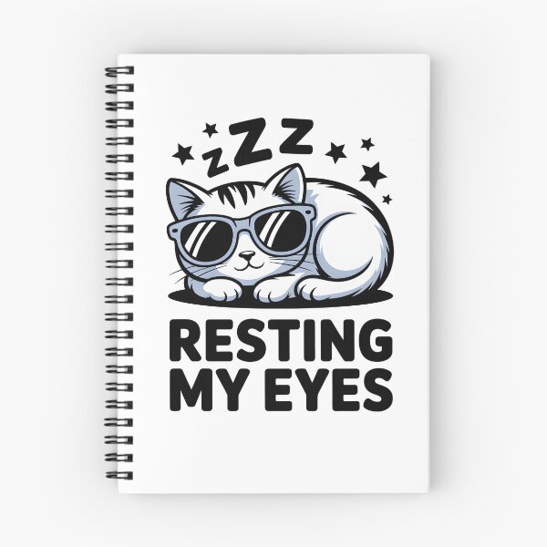 Item preview, Sleepy Cat Resting My Eyes Humor designed and sold by MooonTees.