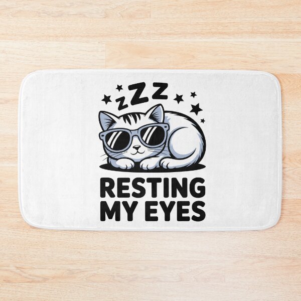 Item preview, Sleepy Cat Resting My Eyes Humor designed and sold by MooonTees.