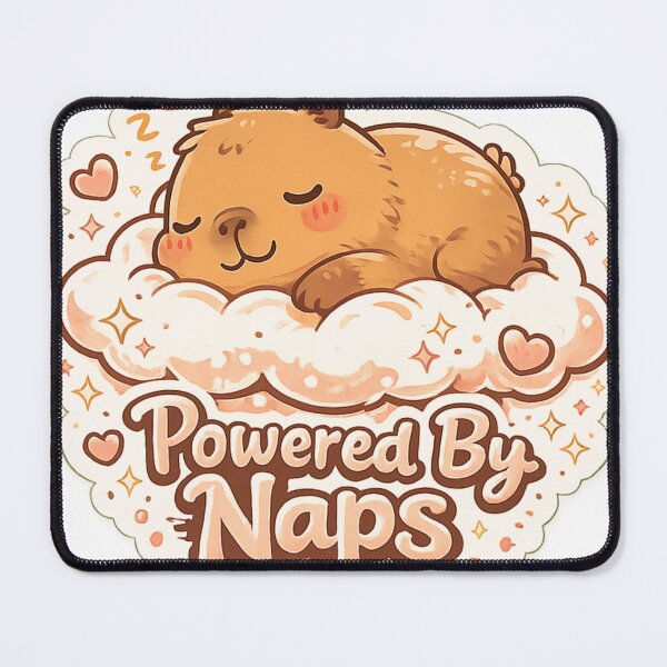 Item preview, Powered By Naps Cute Sleeping Capybara Sticker designed and sold by DealHunterx.