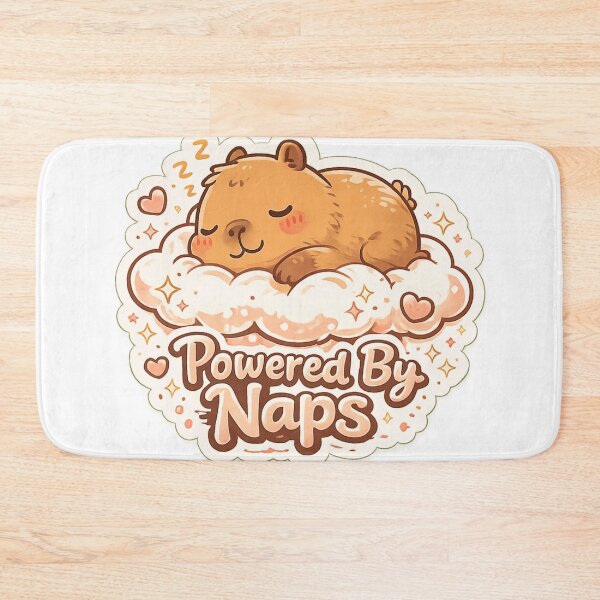 Item preview, Powered By Naps Cute Sleeping Capybara Sticker designed and sold by DealHunterx.