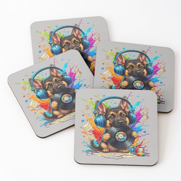 Item preview, German Shepherd Puppy DJ - National Dog Day designed and sold by Art-Arcade6.