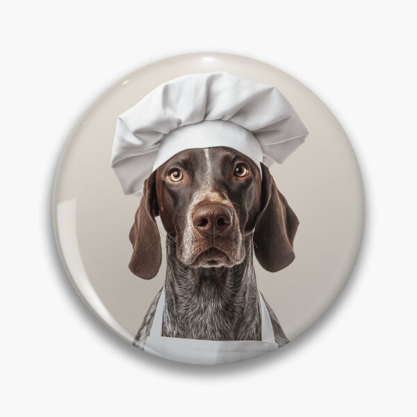 Item preview, Funny German Shorthaired Pointer Dog Chef Realistic Animal Cooking Humor Art designed and sold by LazyOwlStore.
