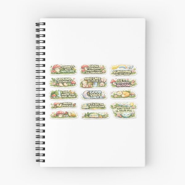 Item preview, Cute Nature Aesthetic Quote Sticker Sheet designed and sold by kumuda19.