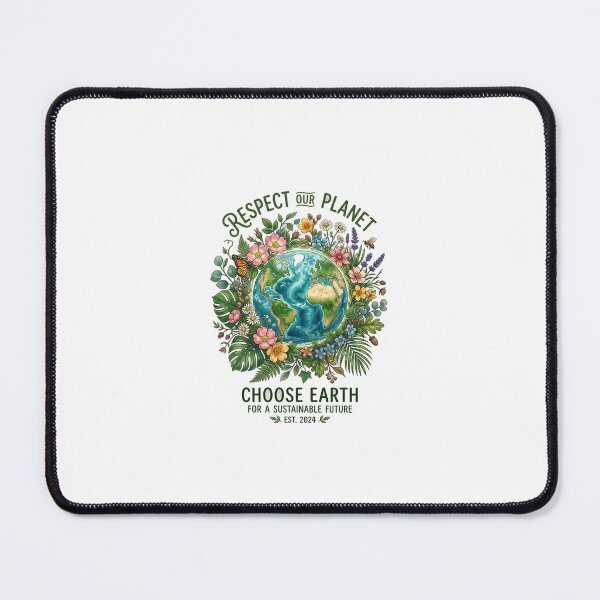 Item preview, Respect Our Planet Choose Earth Floral Illustration designed and sold by UrbanVoid Studio.