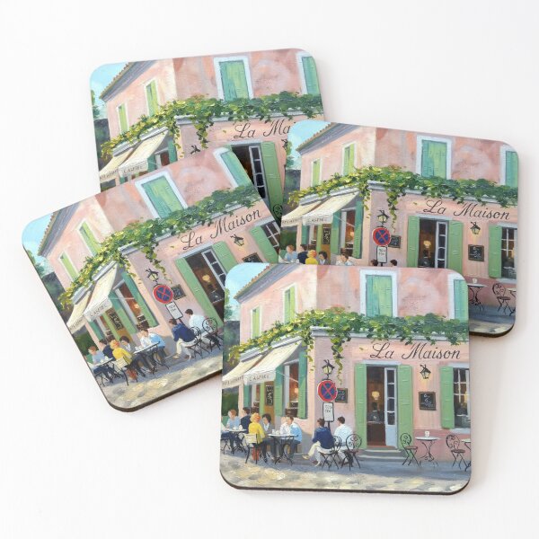 Item preview, French Bistro Impressionist Oil Painting Café Scene designed and sold by CARRAANN.