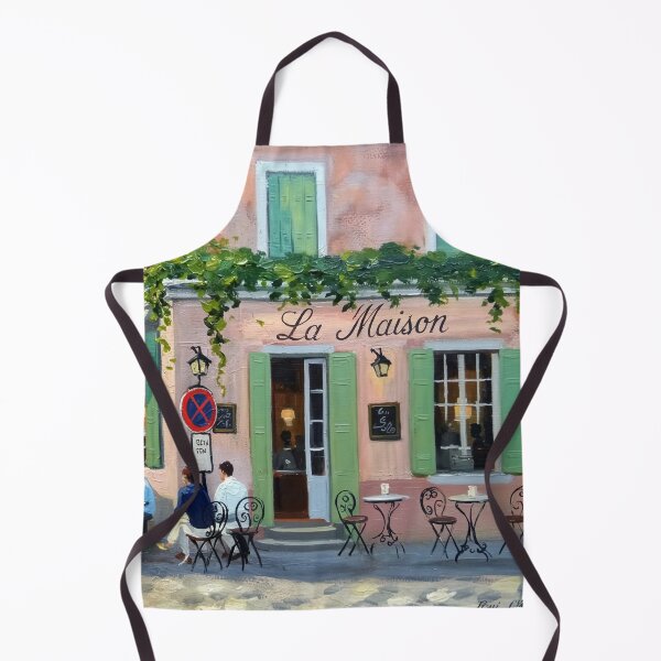 Item preview, French Bistro Impressionist Oil Painting Café Scene designed and sold by CARRAANN.