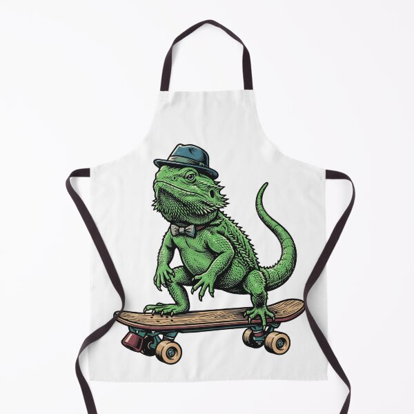 Item preview, Cool Bearded Dragon Skateboarder in Fedora designed and sold by Amir Faysal.
