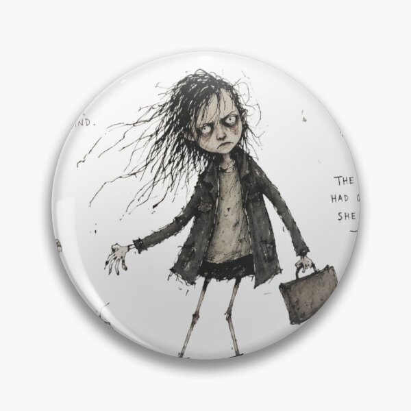 Item preview, A disheveled girl holding a briefcase. designed and sold by alexgeiart.