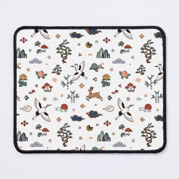 Item preview, Mincho Crane & Dragon Pine Sipjangsaeng Pattern | Korean Minhwa Seamless Design designed and sold by K-Tradition.