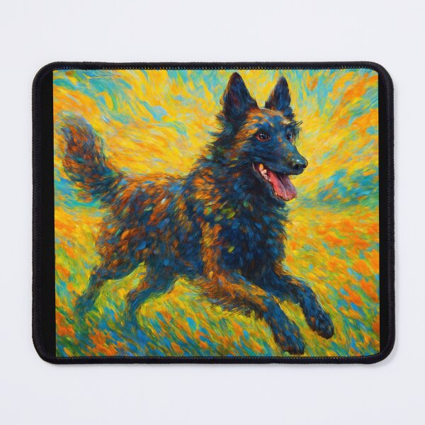 Item preview, Vibrant Running Dog Impressionist Art - Van Gogh Style designed and sold by Wild Hare.