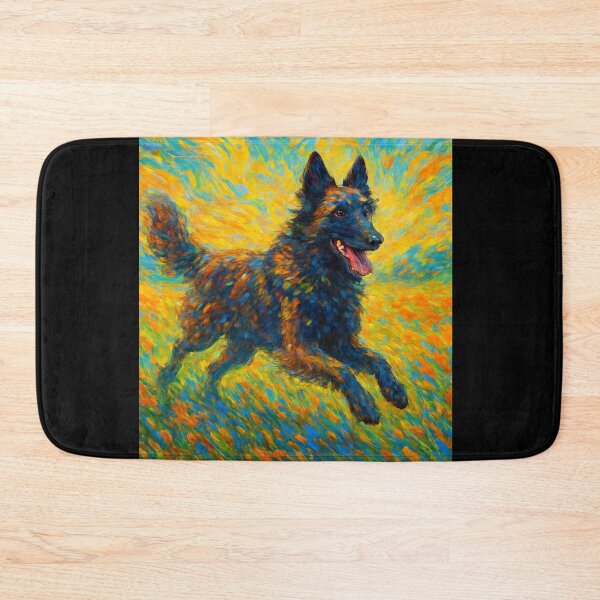 Item preview, Vibrant Running Dog Impressionist Art - Van Gogh Style designed and sold by Wild Hare.
